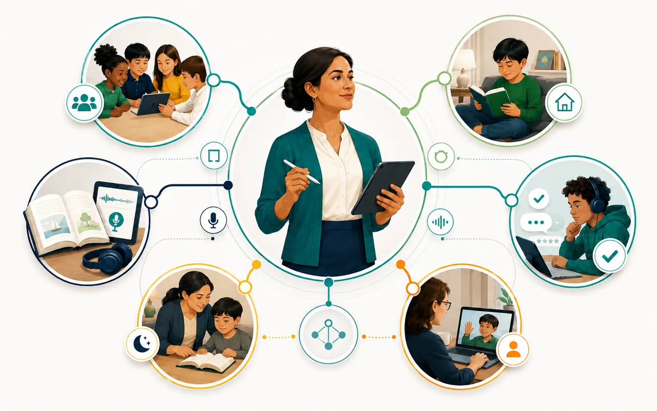 Capacity expansion not teacher replacement visual about educational support tools